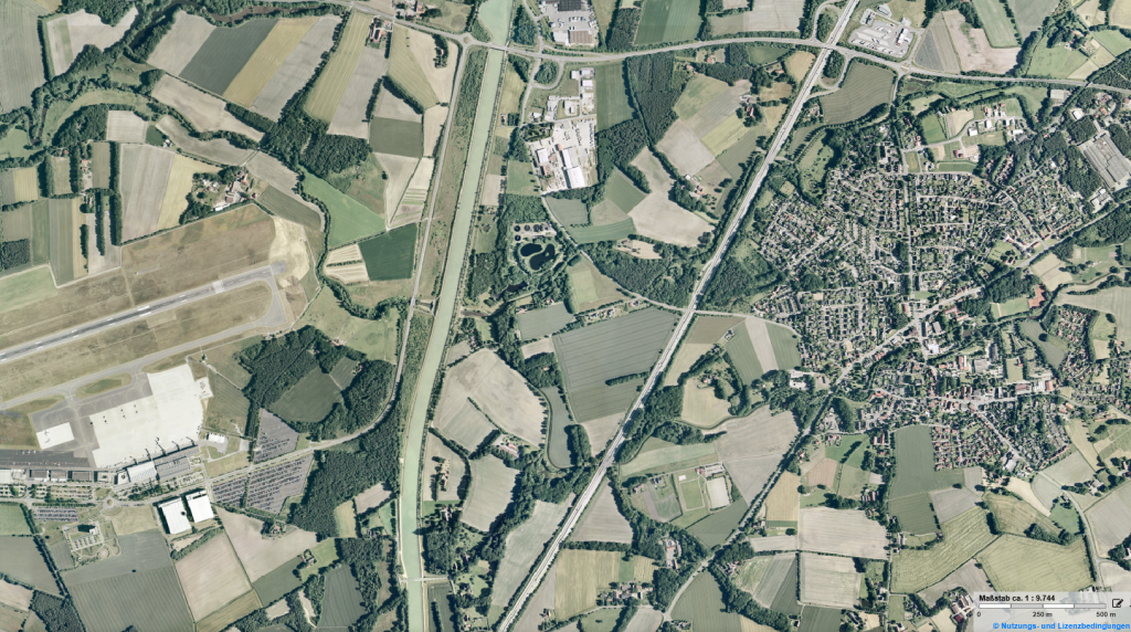 Historical orthophoto of the Dortmund-Ems Canal west of Ladbergen, taken on 19 June 2005