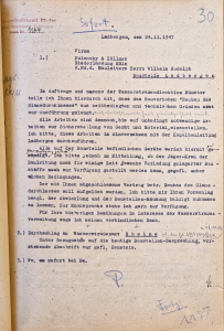 Page 1 Letter to Polensky & Zöllner, 24 November 1947